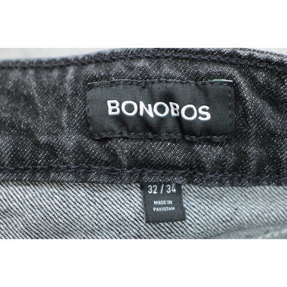 Bonobos Jeans Mens 32 x 34 Black Cotton Blend Stretch Straight Tailored Fit - Picture 3 of 7